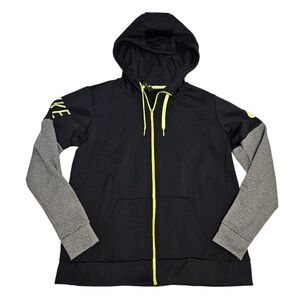 Nike Dri Fit Black, Grey, Neon Green Zipup Sweater